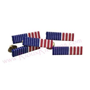 American Flag Ribbon Front Lapel Pin 5 Pack