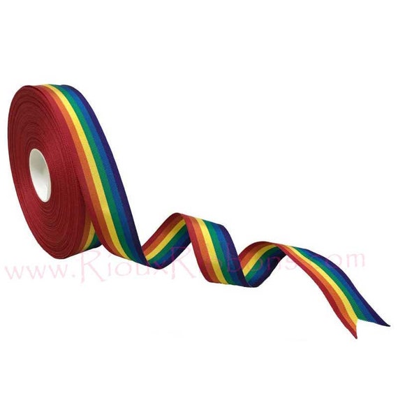 Rainbow Pride 1-3/8" Grosgrain Ribbon