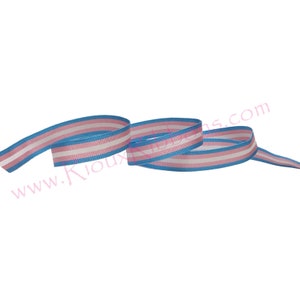 Transgender Pride  5/8&quot; Grosgrain Ribbon