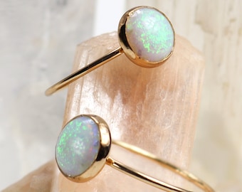 Gold Filled Opal Ring, October Birthstone Ring, Size 7