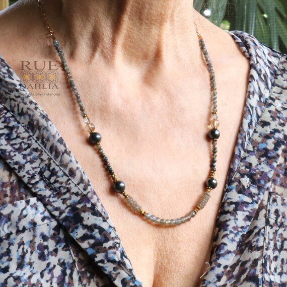 Labradorite sale bead necklace