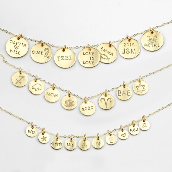 Personalized Large 1 inch Photo Beveled Edge Round Circle Disc Necklace Personalized Large 1 inch Photo Beveled Edge Round Circle Disc Necklace