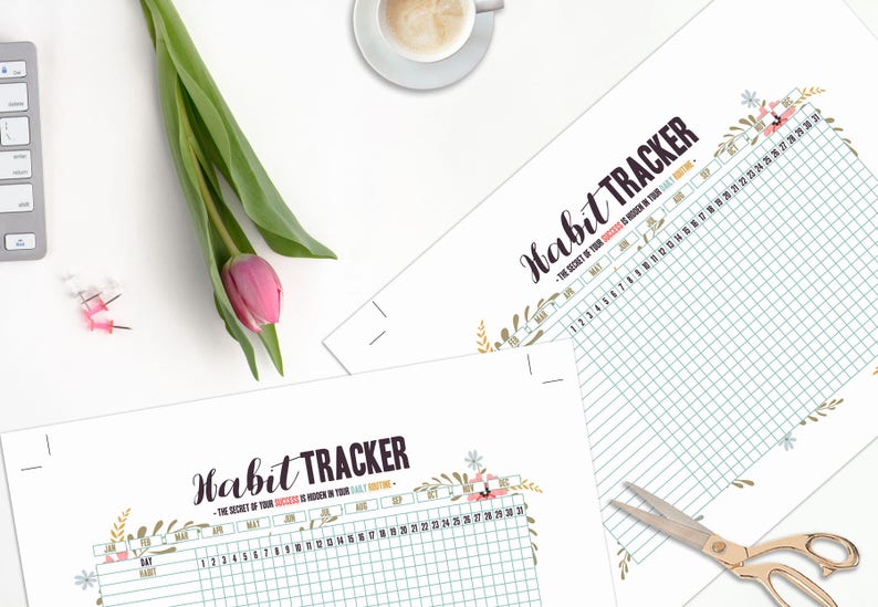 Happy Planner Habit Tracker Printable, Daily Habits Planner, Monthly ...