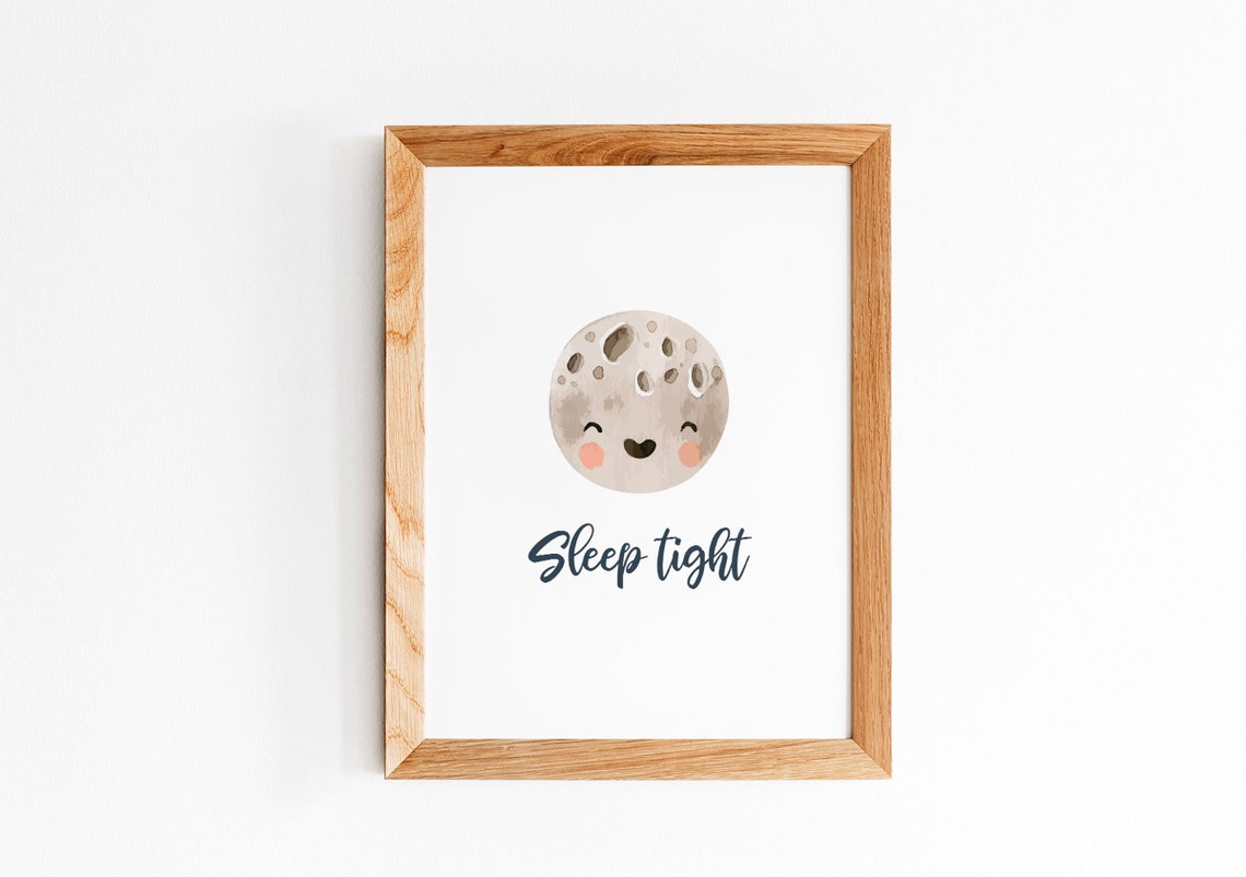 Nursery Decor Print, Nursery Moon Art, Moon Nursery Prints, Moon Wall
