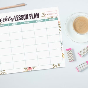 Weekly Lesson Plan, Lesson Plan Template, School Planner Template, Study Planner, Weekly Organizer, Weekly Printable, Homeschool Planner image 4