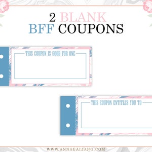 Best Friends Gift, Printable Coupons, Coupon Book, Birthday Gift Ideas ...
