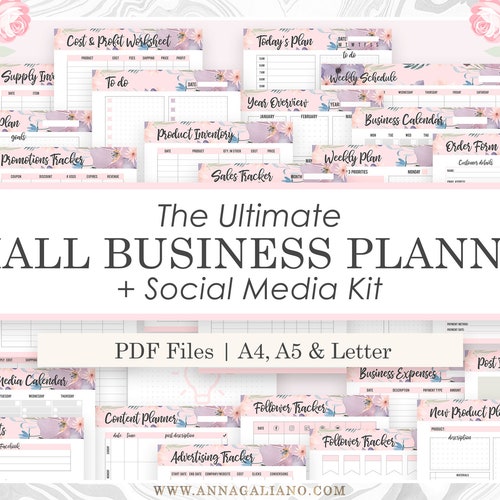 Small Business Planner Printable Etsy Business Organizer - Etsy