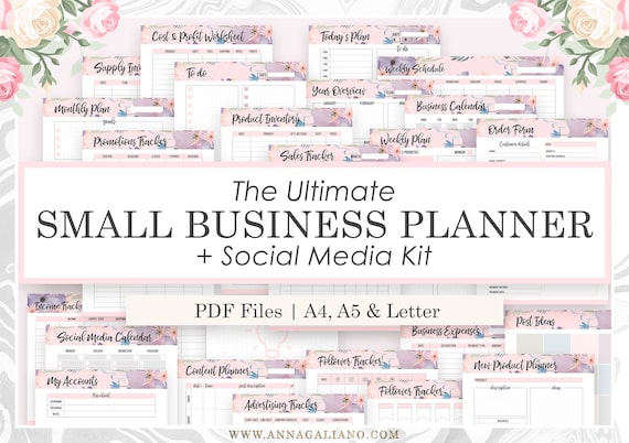 Small Business Planner Printable, Etsy Business Organizer, Home Business Management, Project Planner Productivity, Order Form, A5, A4 Letter