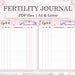 Fertility Journal Printable, Fertility Planner, TTC Planner, Ovulation ...