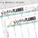 Weekly Planner Printable, Weekly Desk Planner, Weekly Planner Pad ...