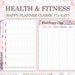 Fitness Planner Printable, Happy Planner Inserts, Health Planner ...