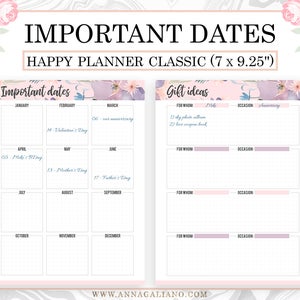 Planner Essentials, Happy Planner Inserts Printable, Life Planner ...
