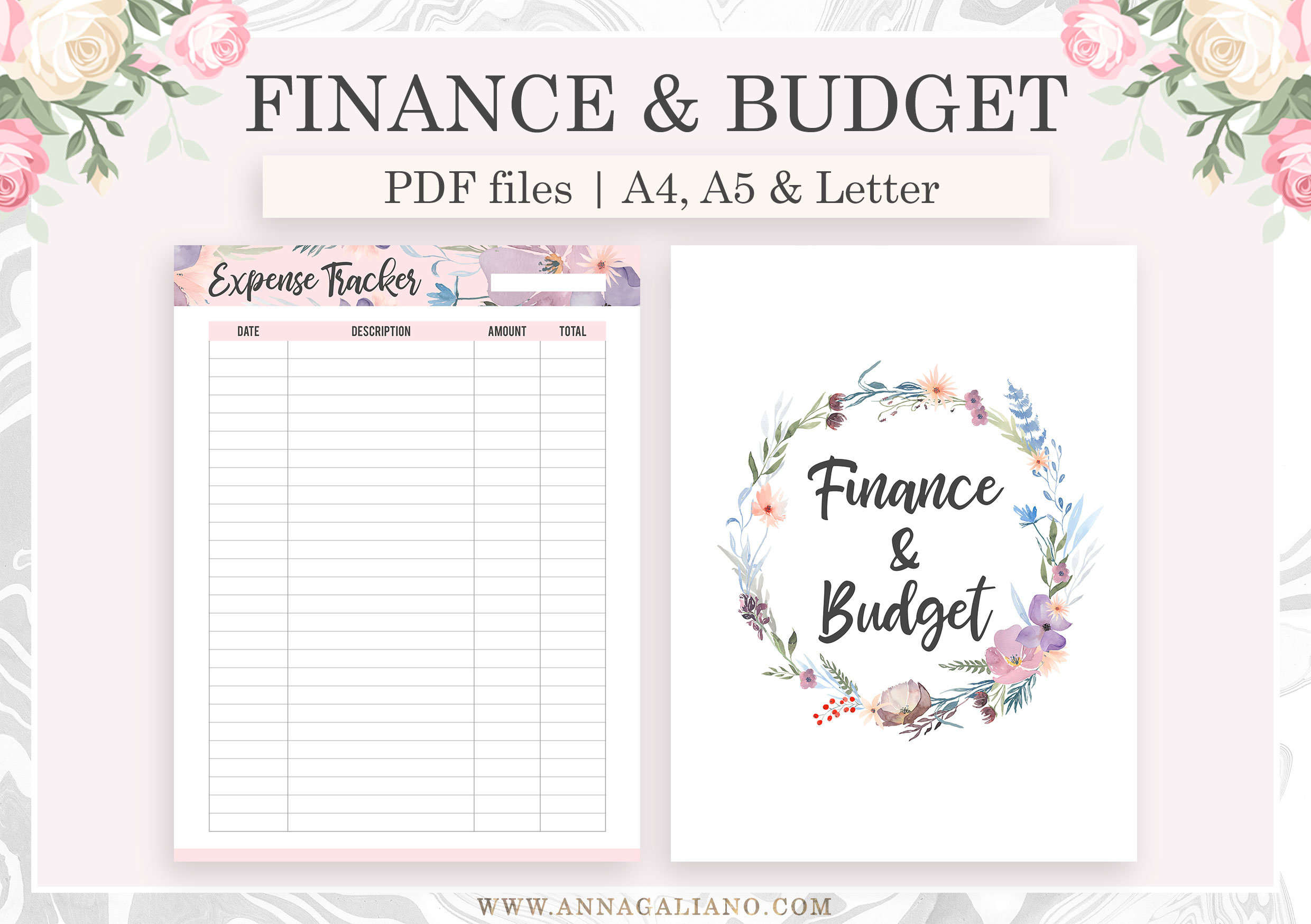 Financial Planner Printable, A5 Planner Inserts, Budget Planner ...