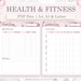 Fitness Planner Printable, A5 Planner Inserts, Health Planner, Fitness ...