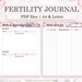 Fertility Journal Printable, Fertility Planner, TTC Planner, Ovulation ...