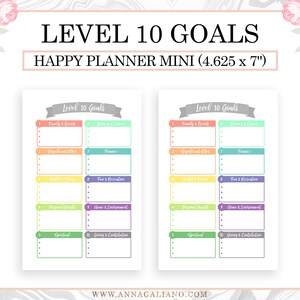 Happy Planner Mini Inserts Printable, New Year Planner, Resolutions ...