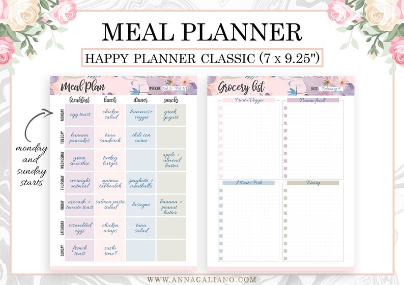 Planner Essentials Happy Planner Inserts Printable Life - Etsy
