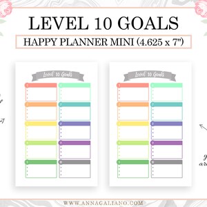 Happy Planner Mini Inserts Printable, New Year Planner, Resolutions ...