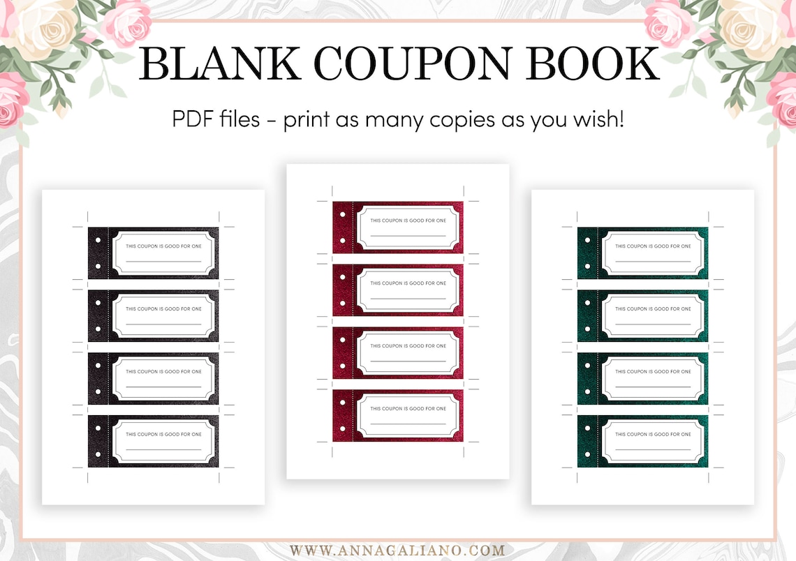 Printable Coupon Book Template Blank Vouchers Best Friends Etsy Canada Printable Coupon Book Template Blank Vouchers Best Friends Etsy Canada