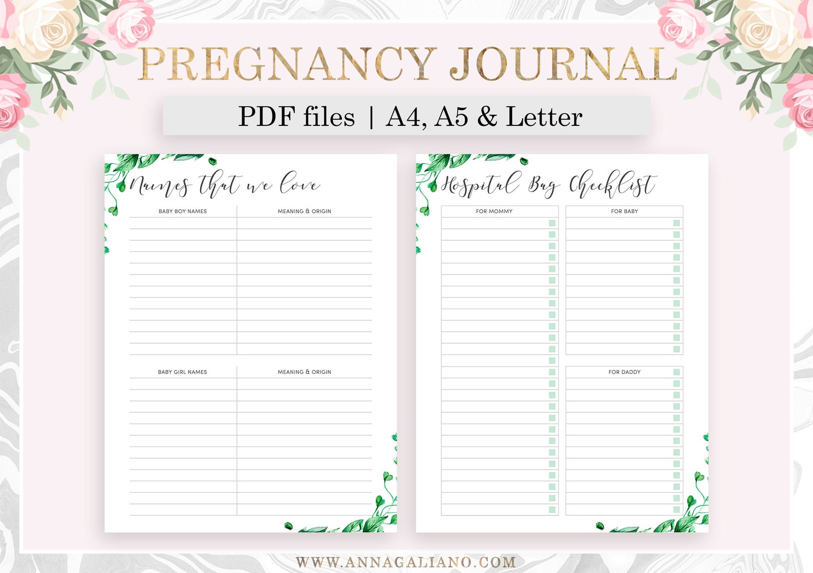 pregnancy-journal-printable-pregnancy-planner-mommy-to-be-etsy