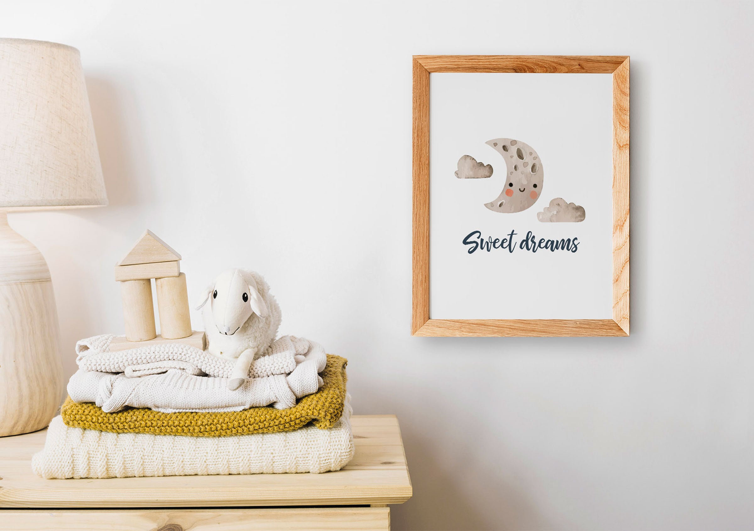 Nursery Decor Print, Nursery Moon Art, Moon Nursery Prints, Moon Wall