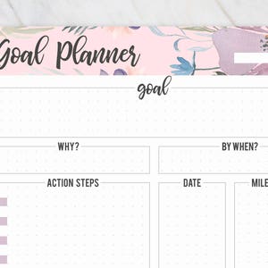Happy Planner Inserts Printable, Goal Planner Printable, Goal Setting ...