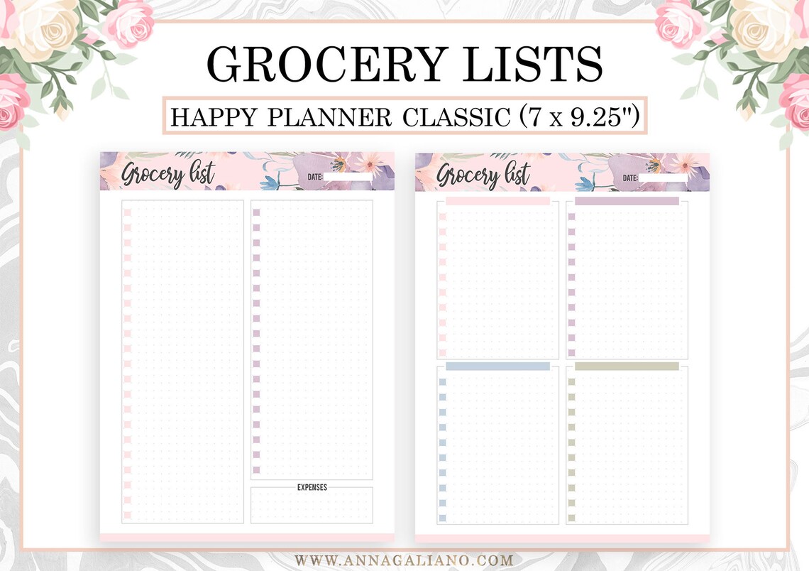 Happy Planner Meal Planner Happy Planner Inserts Printable - Etsy