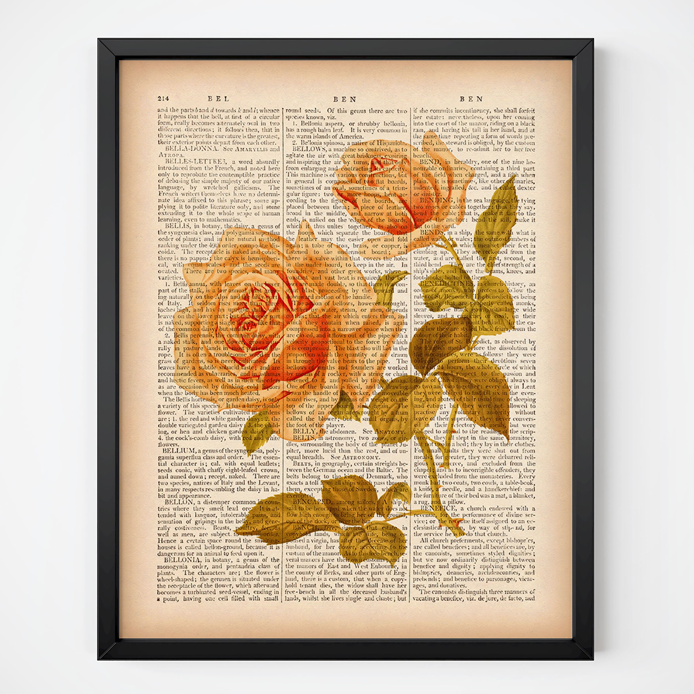 Vintage rose print Rose art print Printable art Rose Etsy