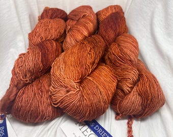 Malabrigo Mechita Fingering Weight Yarn in 895 Dried Orange