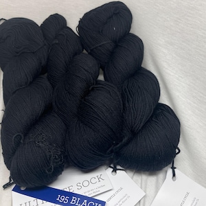 Malabrigo Ultimate Sock Fingering Weight Yarn in 195 Black