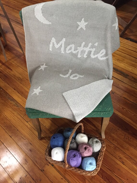 personalized knit baby blankets