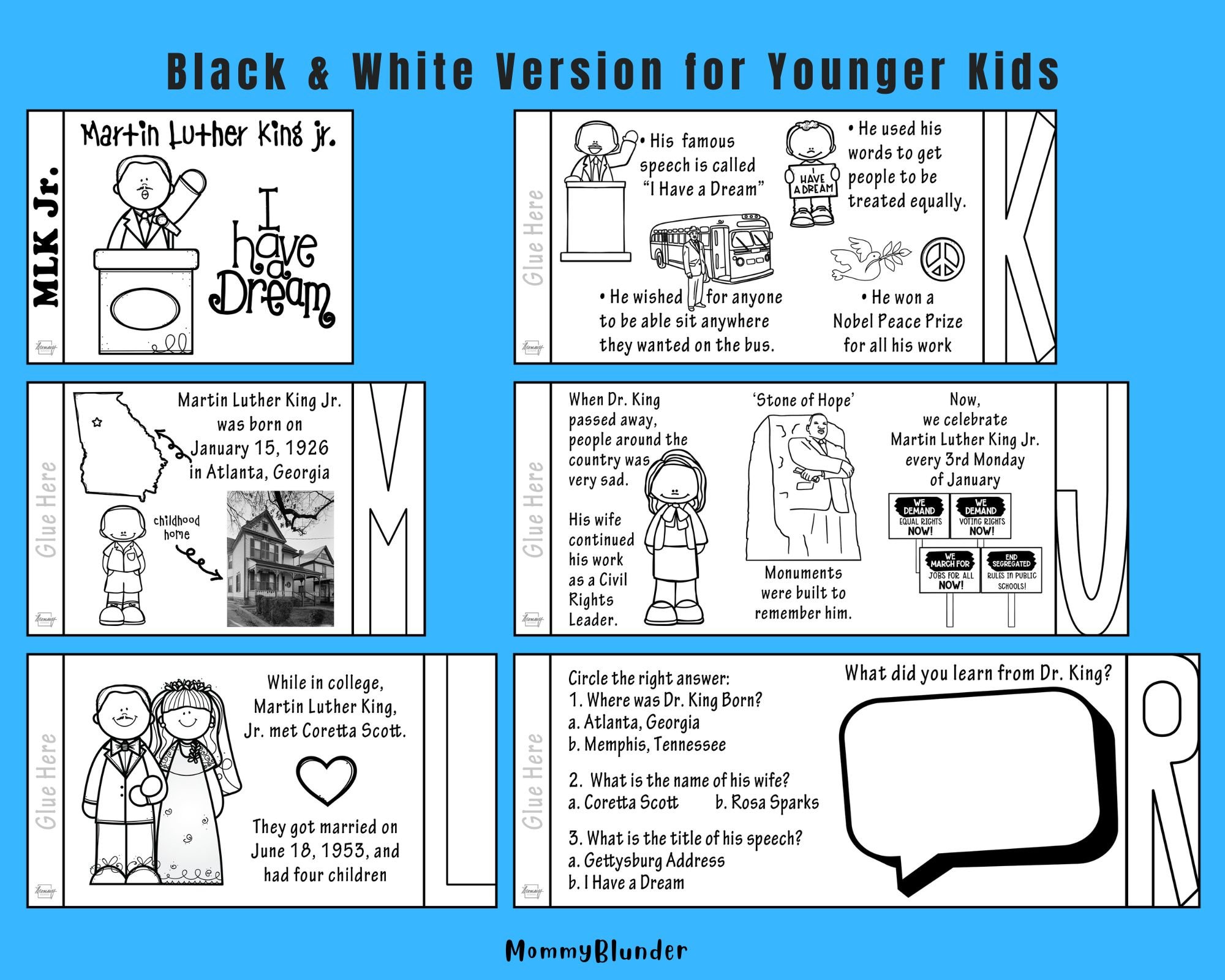 Martin Luther King Jr. Mini Booklet | Mini Lesson Book | About MLK Jr ...