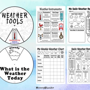 Über das Wetter Bundle | Wetter Werkzeuge Spinner | Weather Instruments Ankerkarte | Tägliche Wetterkarte | Wetterspinner