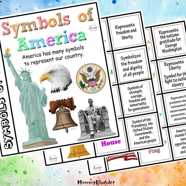 Symbols of America | Learning Book | American Historical Symbols | Booklet About the Symbols of America | Activity Book