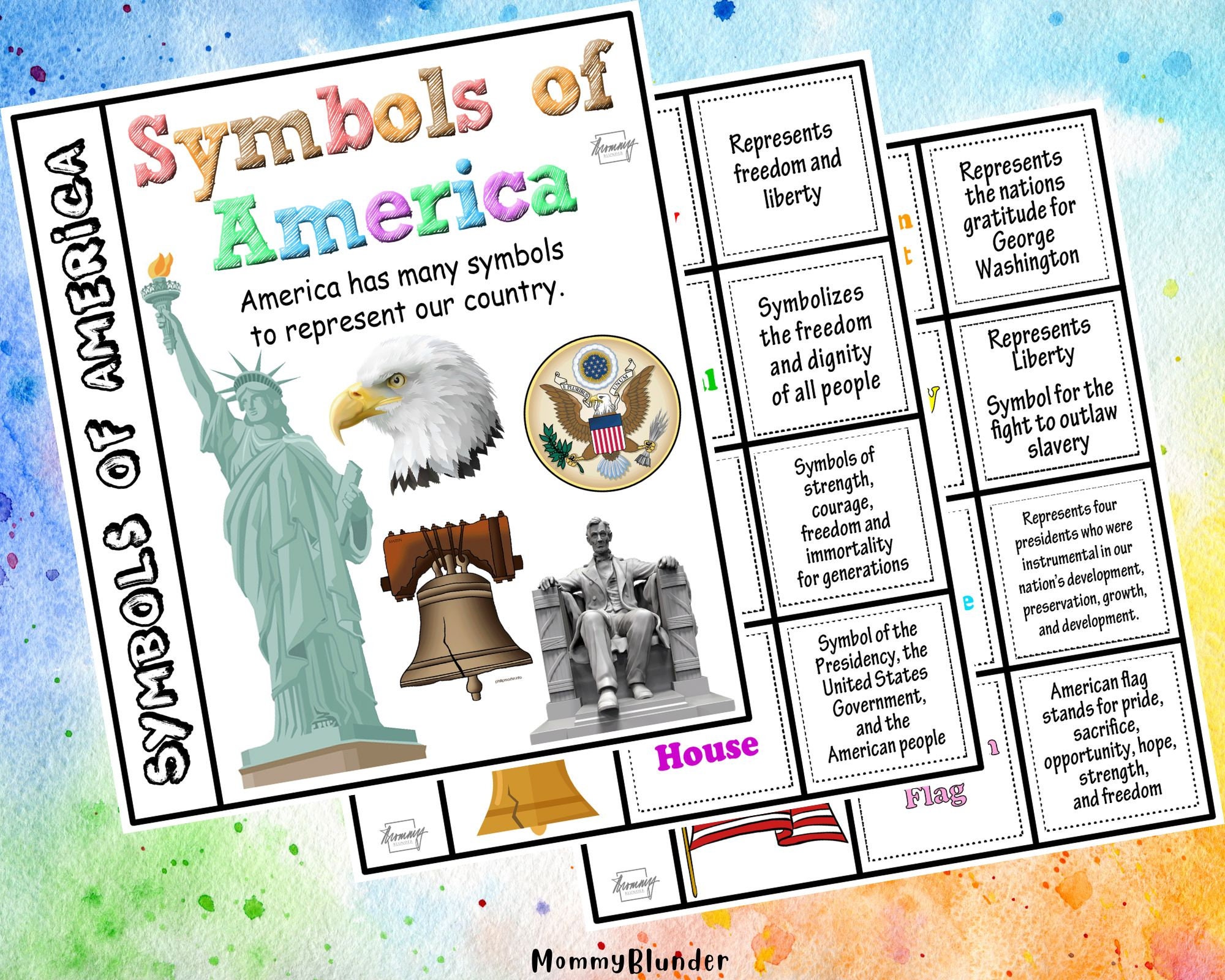 Symbols of America | Learning Book | American Historical Symbols | Booklet About the Symbols of America | Activity Book