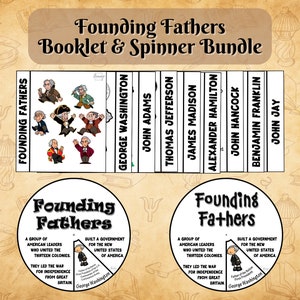 Founding Fathers Booklet & Spinner Bundle | Educational Bundle | Founding Fathers Bundle | Learning Bundle