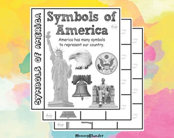 American Symbols Learning Activity Booklet (digital Download) - Etsy