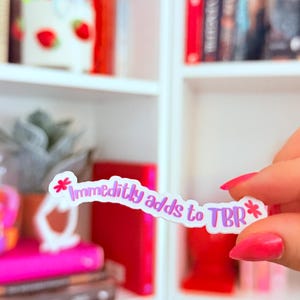 Adds To TBR Sticker For Ebook Case | Bookish Sticker for TBR Jar | TBR Cart Sticker | Book Stickers