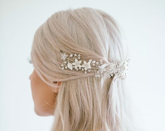 Gold Bridal Headband, Gold Hair Vine, Gold Leaf Hair Vine, Gold Headband, Gold hair vine, Gold crown, Bride Hair Accessories, "Odette"