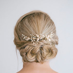 Bridal Gold Leaf Hair Vine, Gold Leaf Hair Comb, Leaf Wreath, Gold Hair Vine, Bride Hair Accessories, Leaf Hair Vine, &quot;Belle&quot;