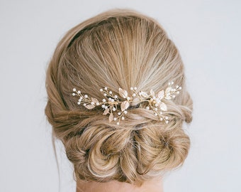 Bridal Gold Leaf Hair Vine, Gold Leaf Hair Comb, Leaf Wreath, Gold Hair Vine, Bride Hair Accessories, Leaf Hair Vine, "Belle"