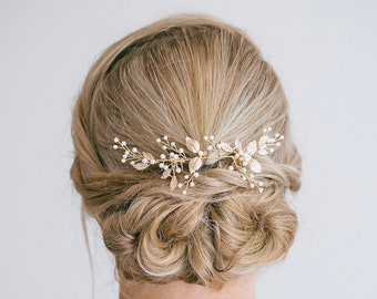 Cheveux de liane de mariée en feuille d'or, Peigne à cheveux en feuille d'or, Couronne de feuilles, Cheveux de liane en or, Accessoires pour cheveux de mariée, Cheveux de liane en feuille, « Belle »