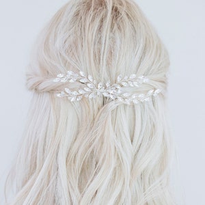 Crystal Branch Wedding Hair Comb, Rhinestone Hair Comb, Bridal Hair Comb, Silver Hair Comb, Sparkly Bridal Headpiece, "Delilah"