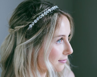 Crystal Headband Prom Bridal Wedding Headband, Crystal Bridal Hair Piece, Wedding Headband, Bridal Headpiece, Crystal Headpiece, "Amelie"