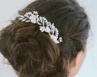 Bridal Floral Hair Pins Opal Pearl, Flower Hair Pins, Bridal Hair Pins, Flower Headpiece, Bridesmaids Headpiece, Flower Girl, "Sevyn Pins"