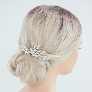 Crystal Opal Hair Comb, Rhinestone Hair Comb, Bridal Hair Comb, Gold Hair Comb, Opal Hair Comb, Gold Bridal Headpiece, &quot;Anya&quot;
