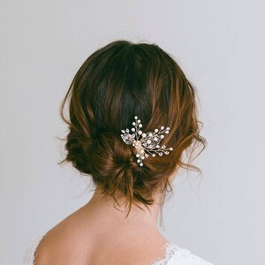 Bridal hair pins, Gold hair pins, Leaf hair pin, Vintage hair pins, Gold bridal headpiece, Bridesmaid hair, &quot;Holland Pin&quot;