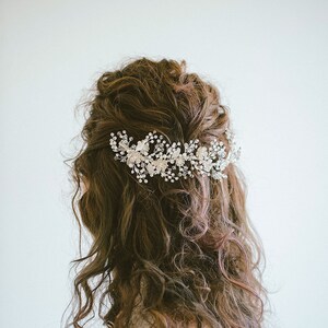 Bridal Flower Hair Clip, Floral Hair Clip, Flower Hair Vine, Bridal Hair Vine, Bridal Hair Comb, Bridal Flower Hair Vine, &quot;Caroline&quot;
