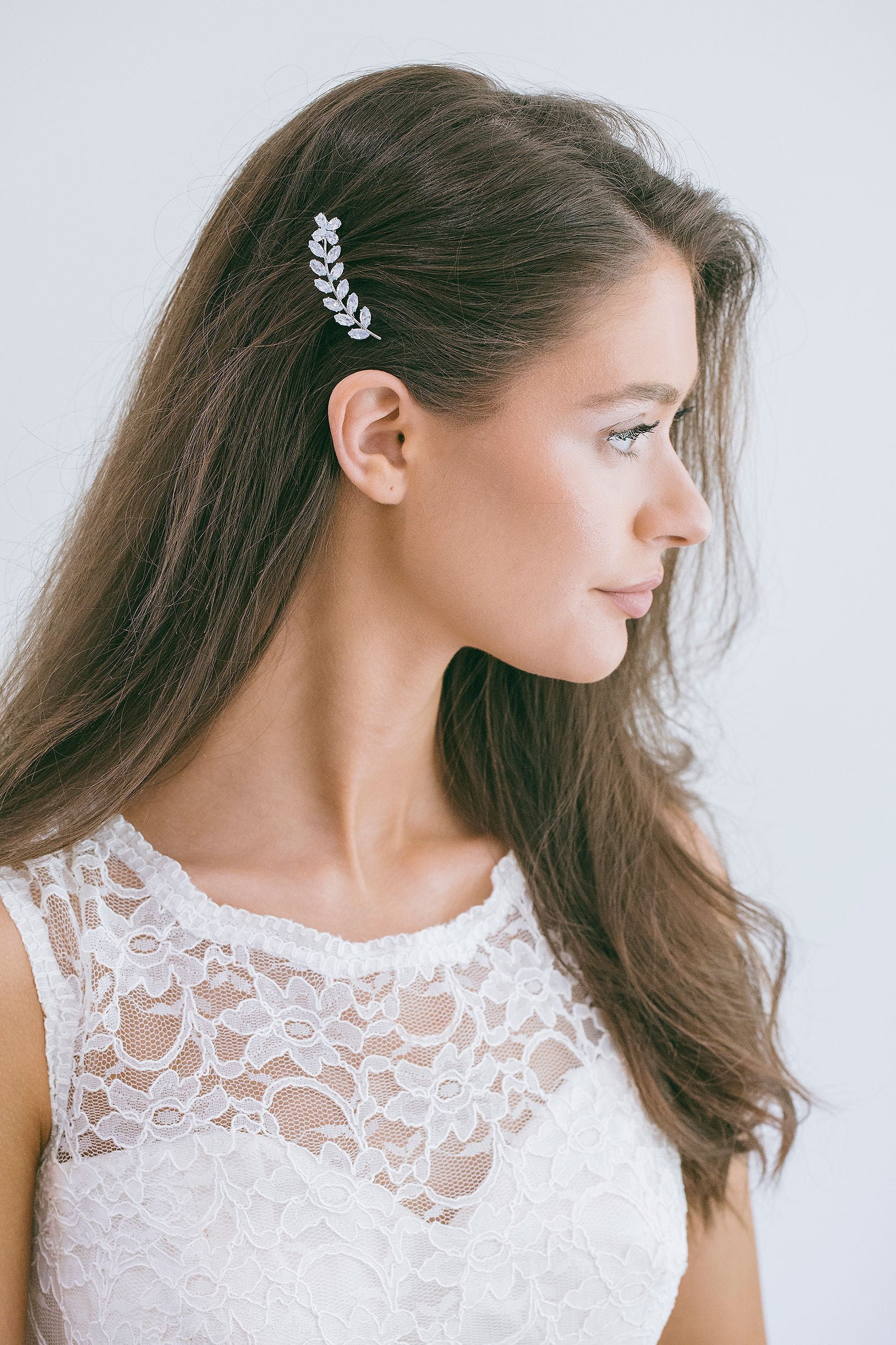 Crystal Hair Clip Side Clip, Rhinestone Hair Clip, Bridal