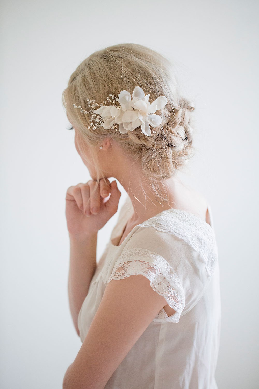 Bridal Silk Flower Flower Hair Clip Bridal Flower Comb Silk Etsy